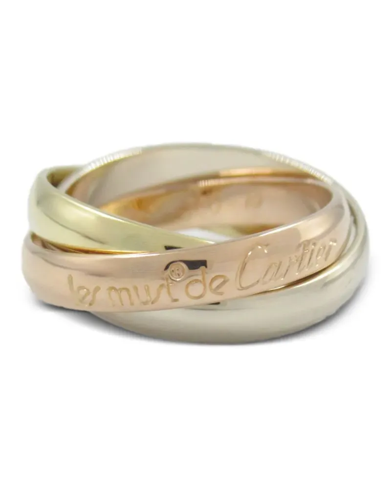 Cartier 2010s 18kt Trinity Weiß-, Rot- und Gelbgoldring Gold