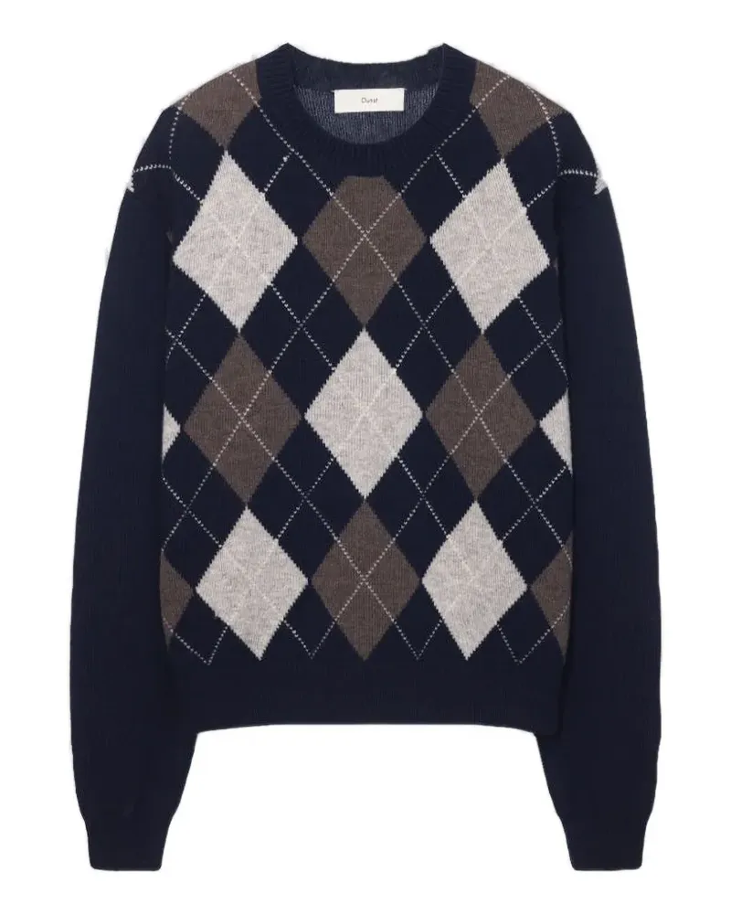 Dunst Pullover mit Argyle-Muster - Blau Blau