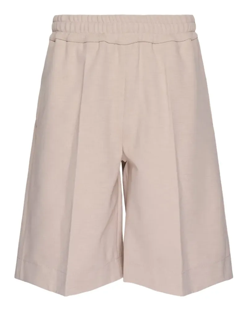 Jil Sander pressed-crease cotton shorts - Nude Nude