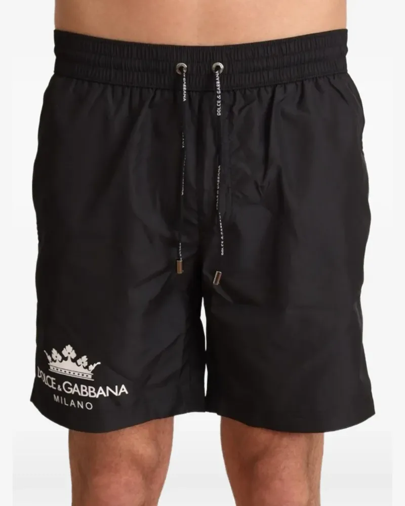 Dolce & Gabbana Badeshorts mit Kordelzug - Schwarz Schwarz
