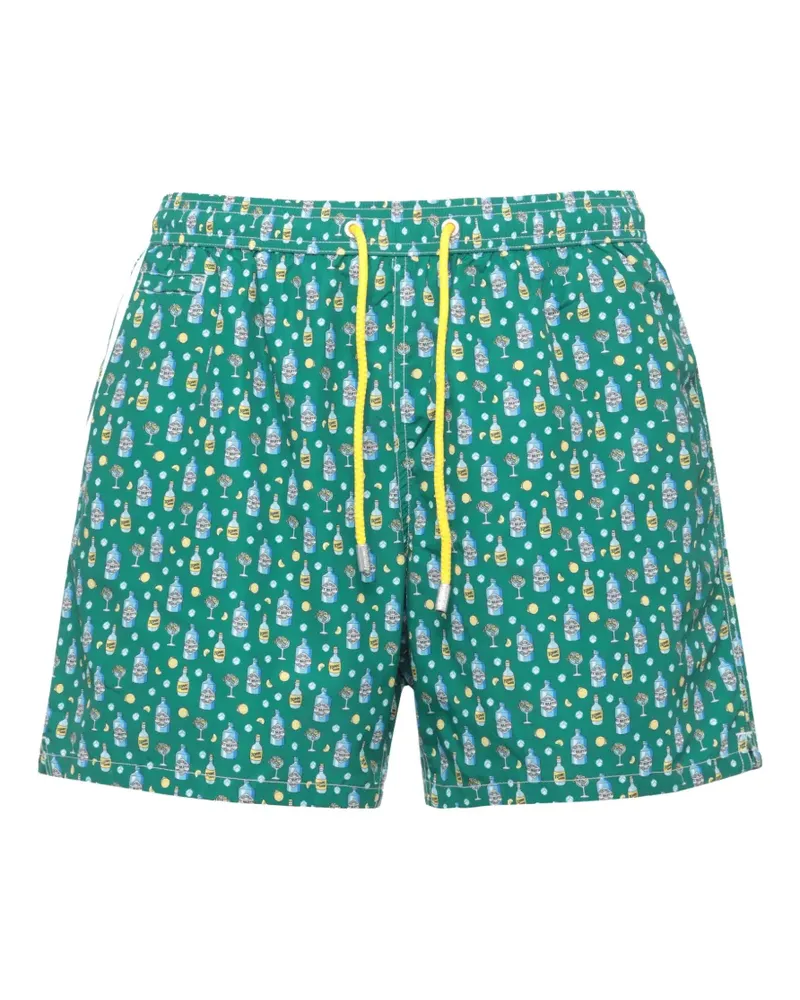 MC2 Saint Barth Lighting Badeshorts mit Print - Grün Grün