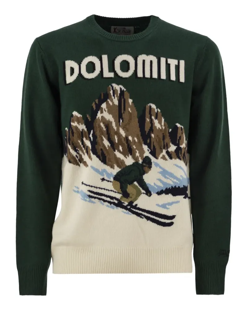 MC2 Saint Barth Pullover mit Dolomiten-Verzierung - Grün Grün