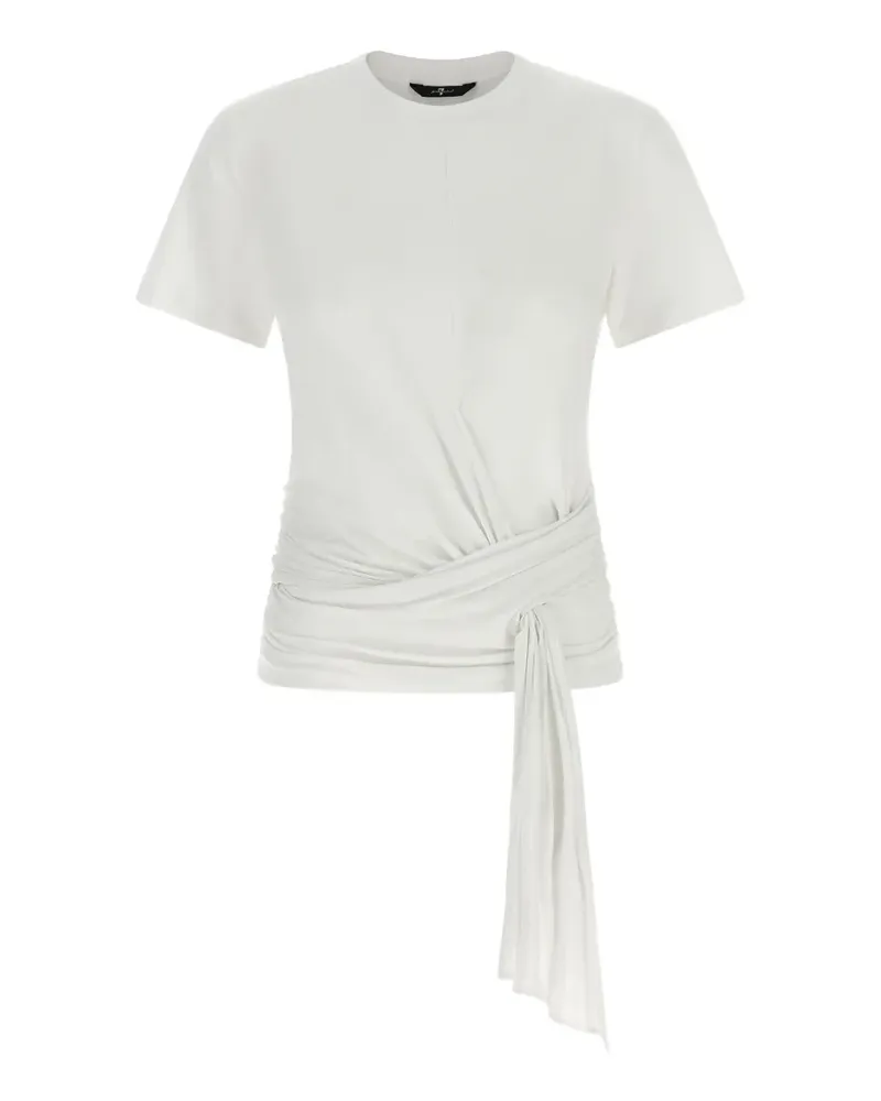 7 for all mankind draped-detail T-shirt - Weiß Weiß