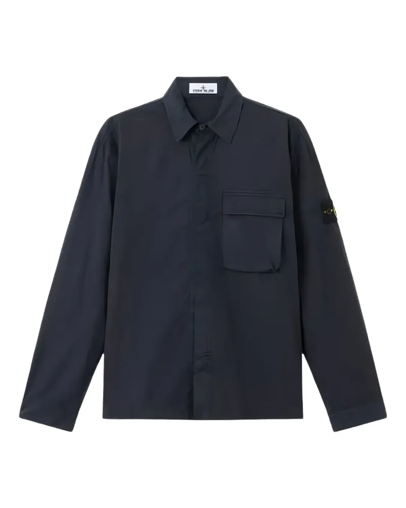 Stone Island Jacke mit Logo-Patch - Blau Blau