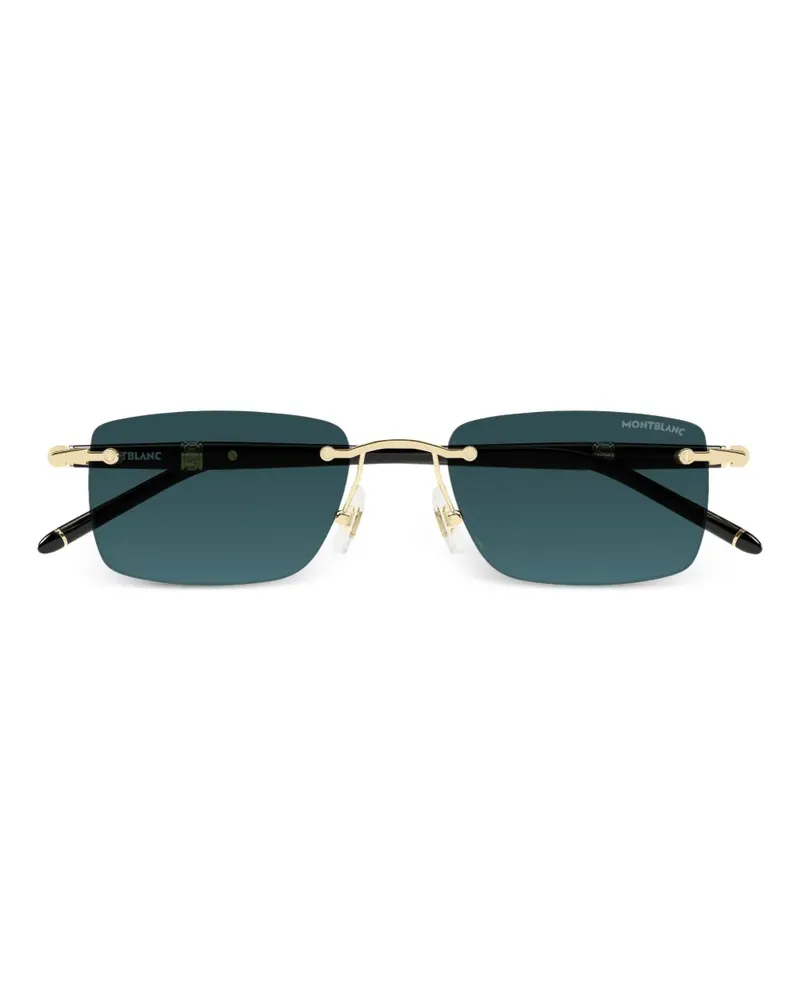 Montblanc Eckige Sonnenbrille - Schwarz Schwarz