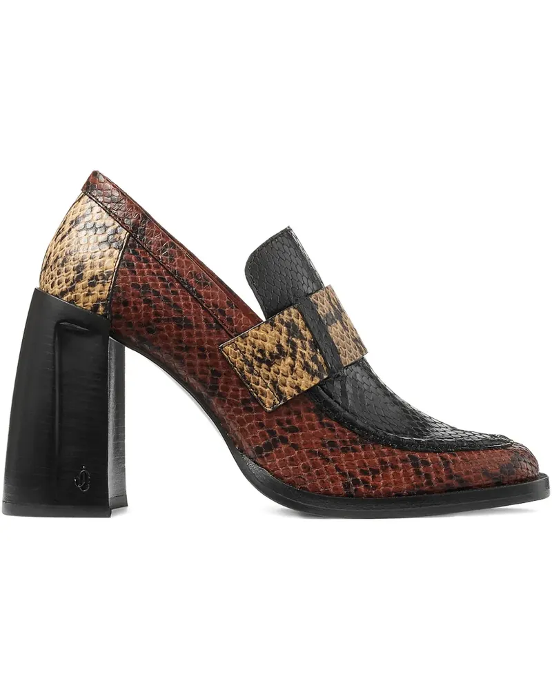 Jimmy Choo Tylor Pumps mit Schlangen-Effekt 80mm - Braun Braun