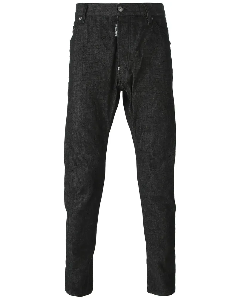 Dsquared2 Skinny-Jeans mit verdecktem Verschluss - Schwarz Schwarz
