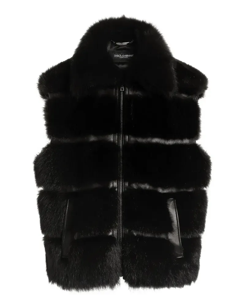 Dolce & Gabbana Pullunder aus Pelz - Schwarz Schwarz