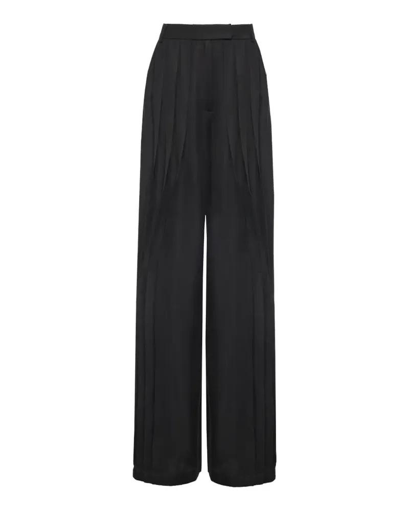 NISSA mid-rise pleated trousers - Schwarz Schwarz