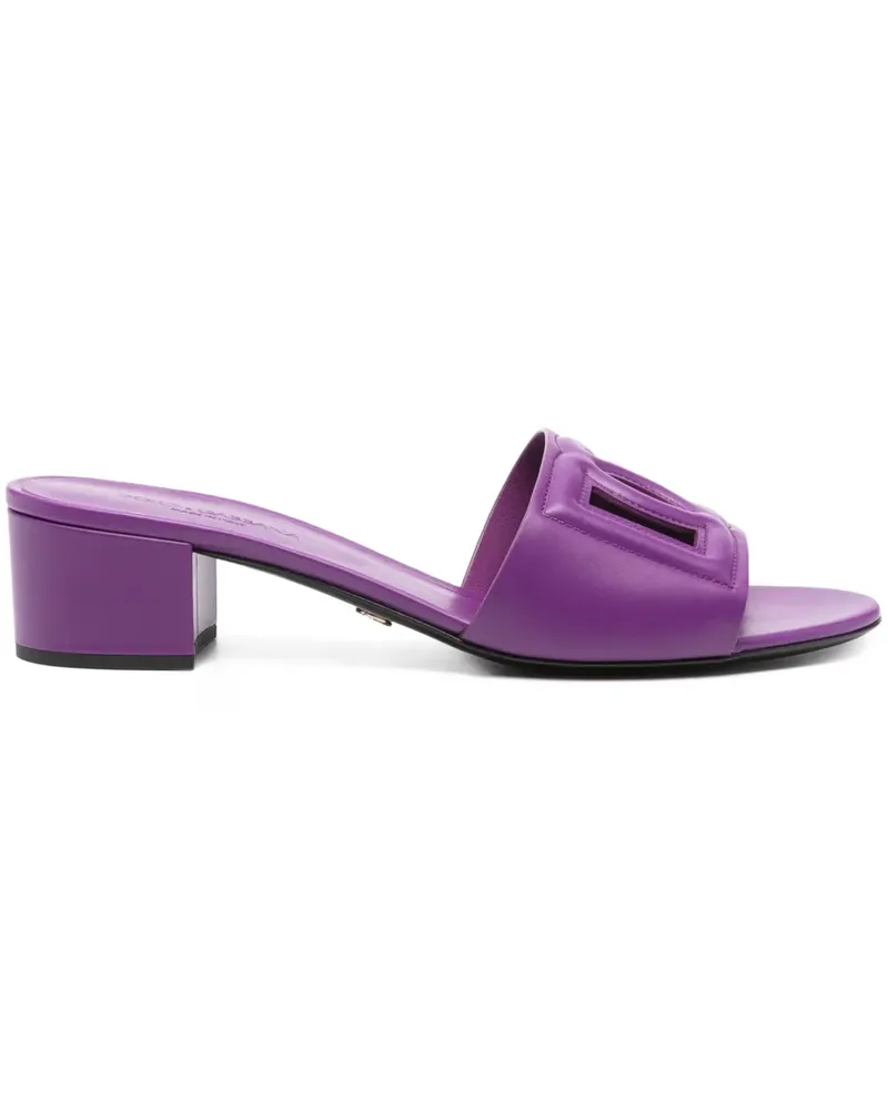 Dolce & Gabbana Sandalen mit DG 50mm - Violett Violett