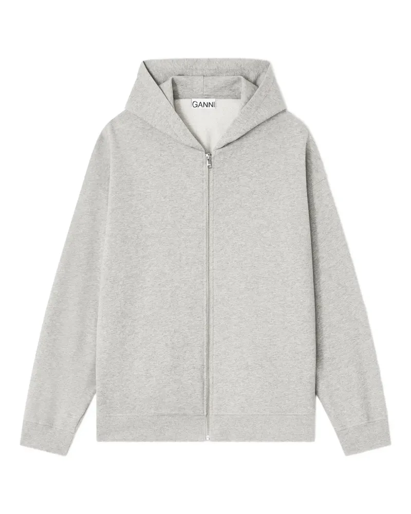 Ganni Kapuzenjacke mit Teddy - Grau Grau
