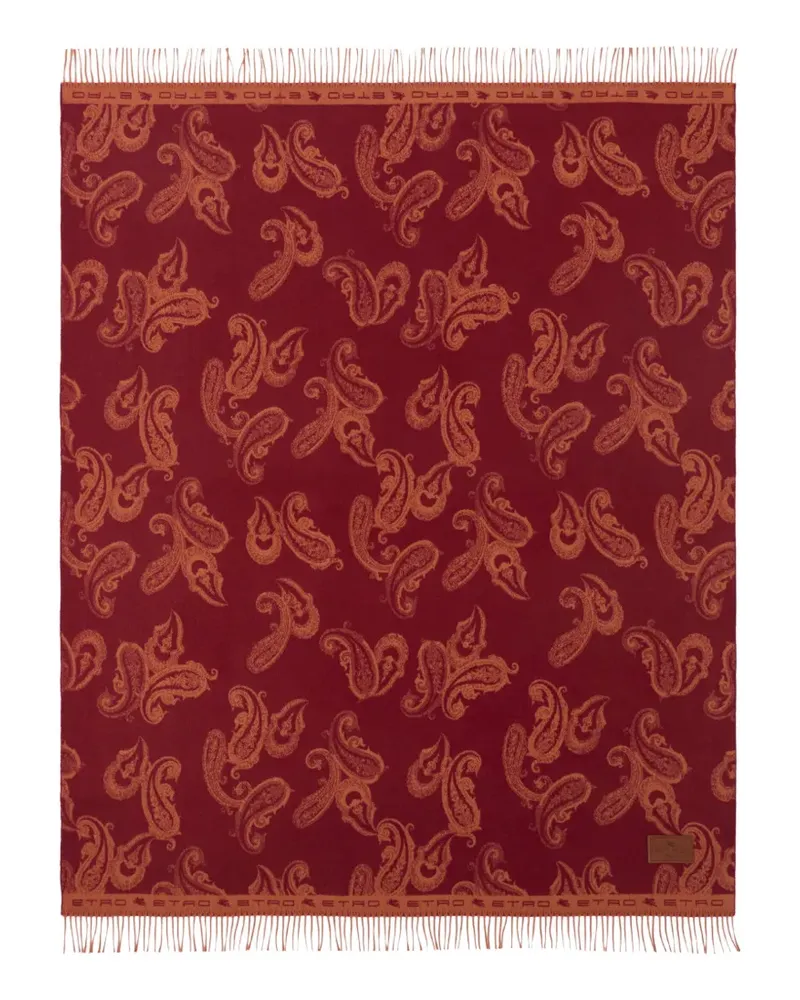 Etro Jacquard-Decke mit Paisleymuster - Rot Rot