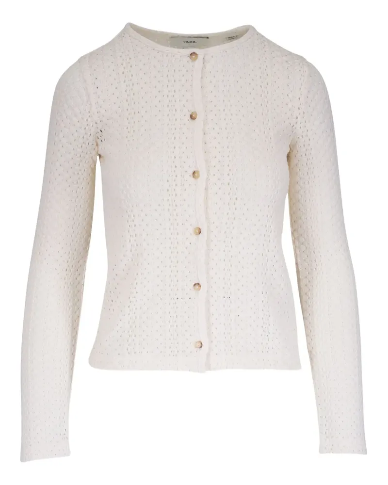 Vince Cardigan mit Lochstrickmuster - Nude Nude
