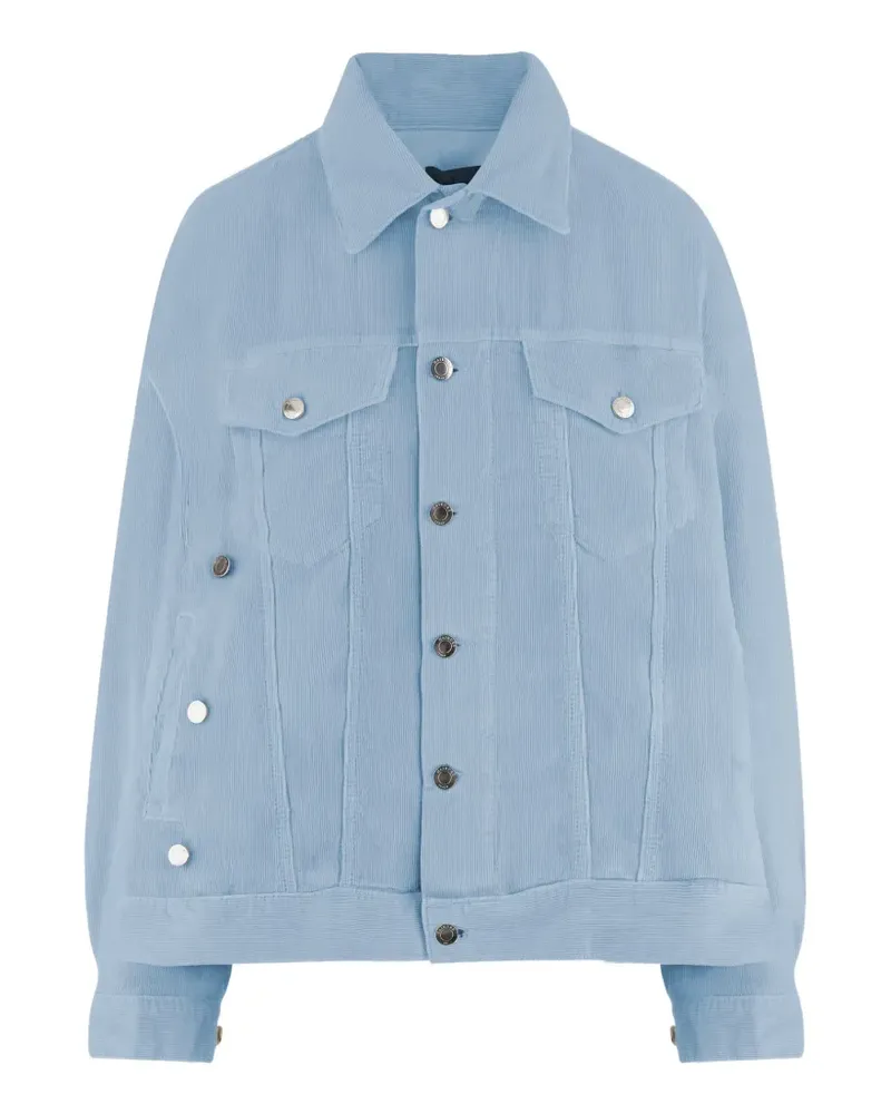 Haikure ribbed-knit button-up jacket - Blau Blau