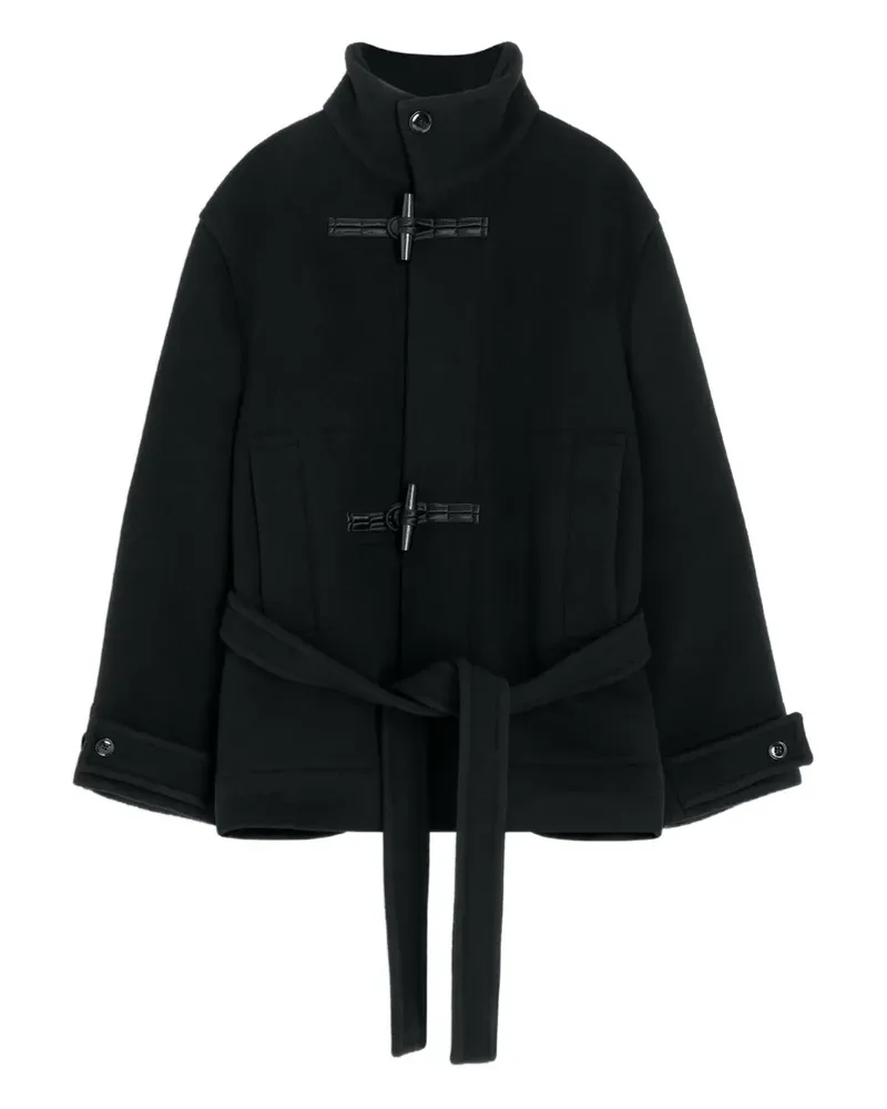 Christophe Lemaire Dufflecoat mit Knebelverschluss - Schwarz Schwarz
