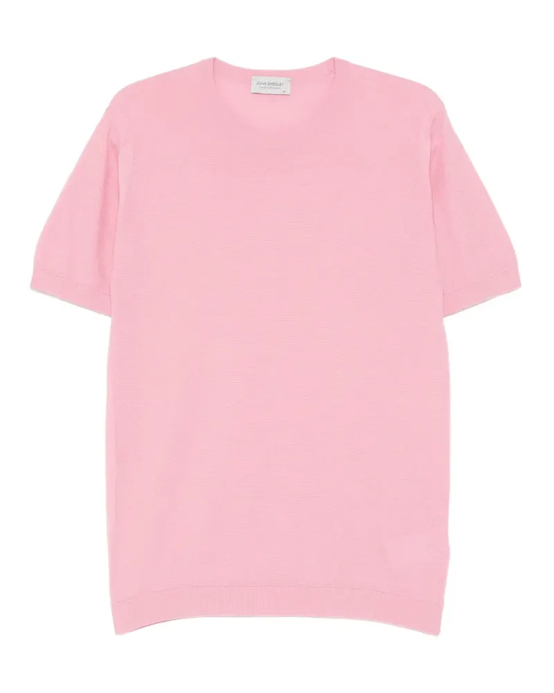 John Smedley Park Pique ribbed T-shirt - Rosa Rosa