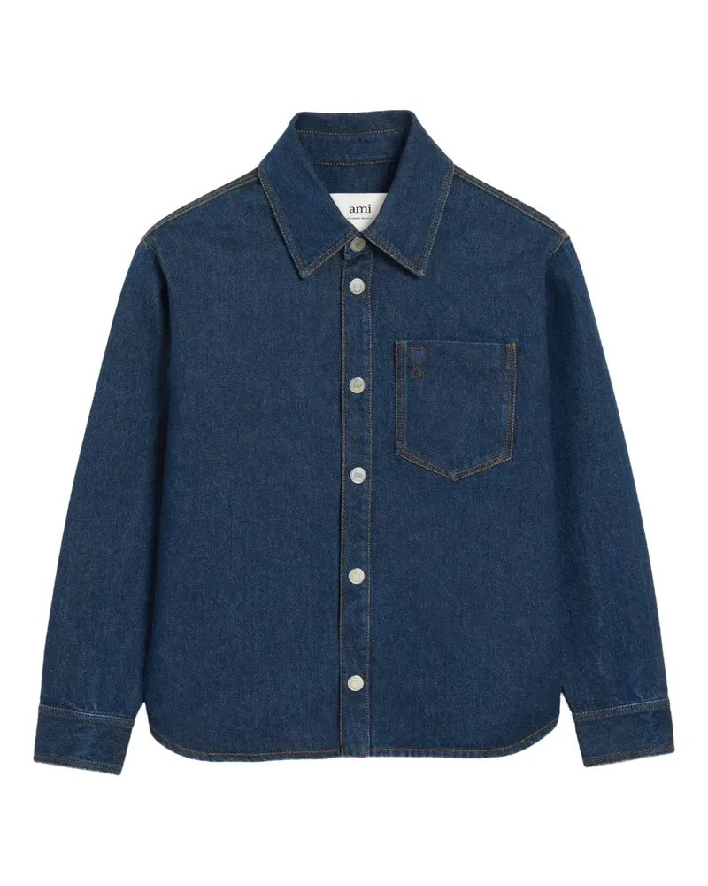 AMI Paris Ami de Coeur Hemdjacke - Blau Blau