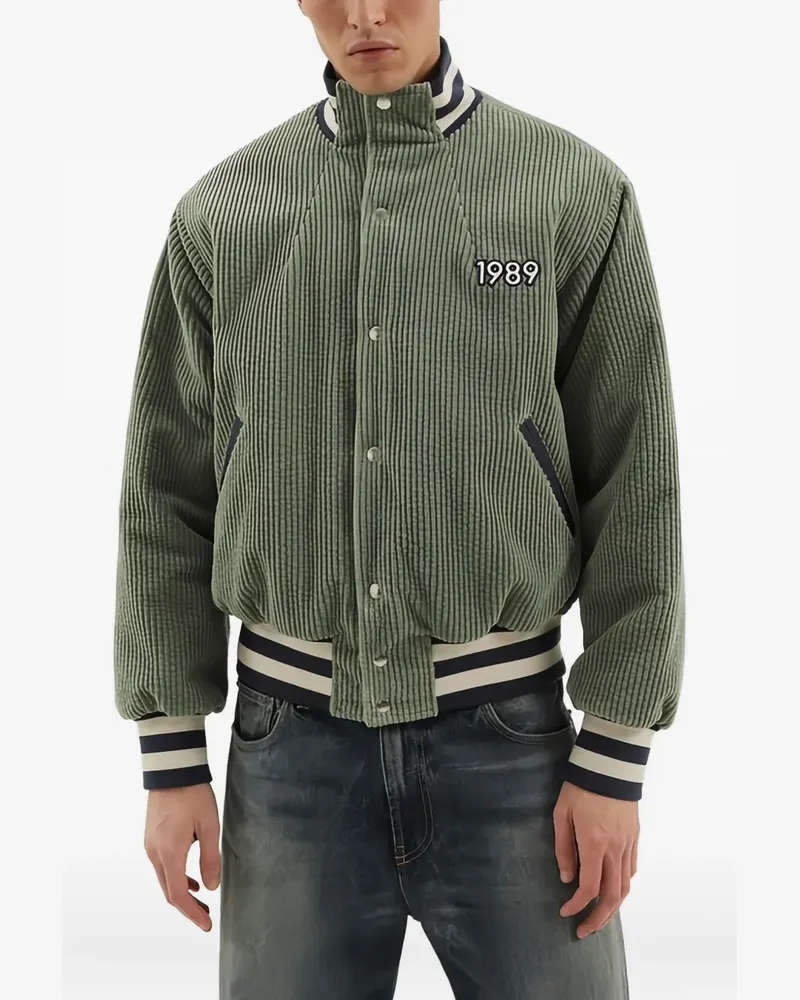 1989 STUDIO corduroy embroidered bomber Jacket - Grün Grün