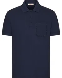 Valentino Garavani Rockstud Untitled Poloshirt Blau