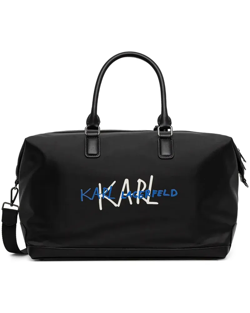 Karl Lagerfeld Reisetasche mit Logo-Print - Schwarz Schwarz