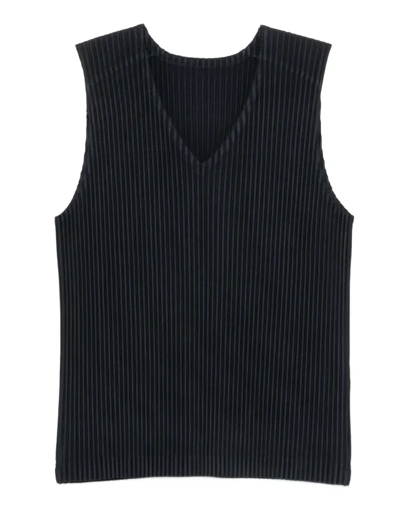 Issey Miyake Homme Plissé pleated T-shirt - Blau Blau