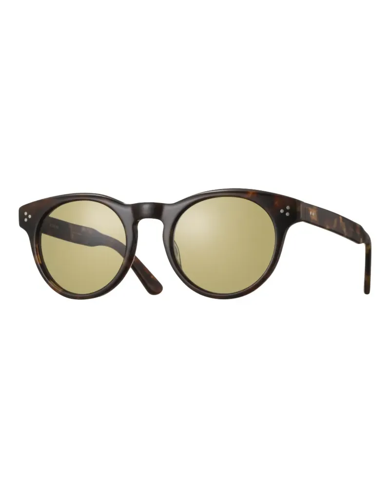 EYEVAN 7285 Luminous-E Sun round-frame sunglasses - Braun Braun