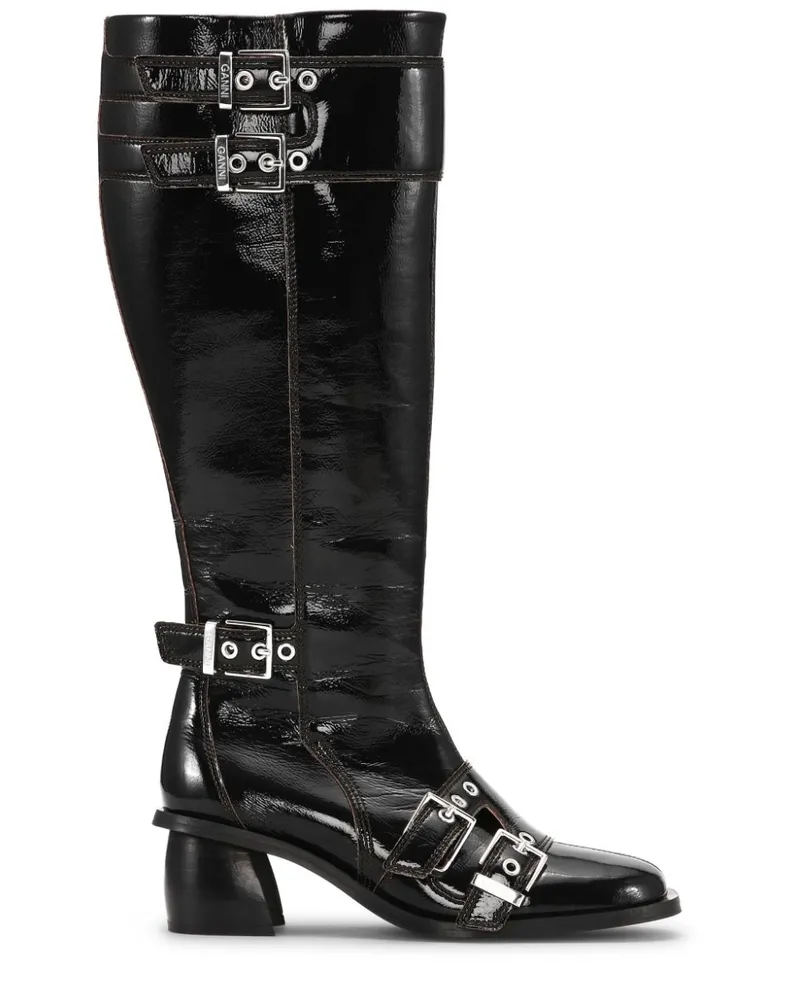 Ganni Kniehohe Stiefel - Schwarz Schwarz