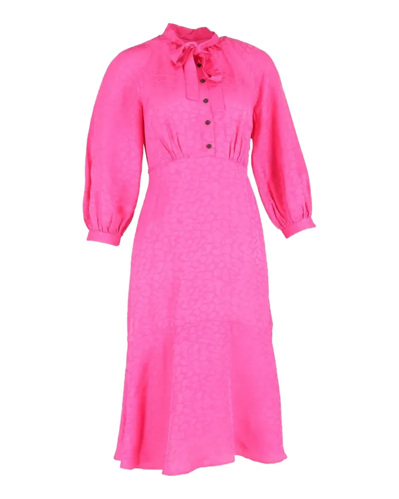 Cefinn Schluppen-Midikleid aus Jacquard - Rosa Rosa