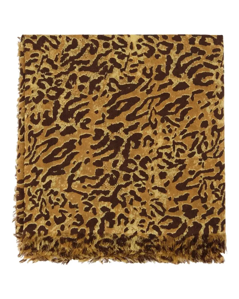 Isabel Marant Alecia leopard-print scarf - Braun Braun