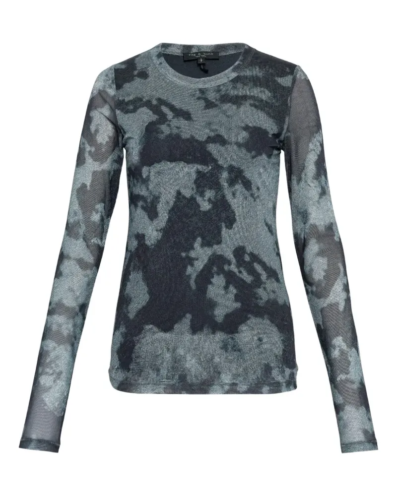Rag & Bone Yana Langarmshirt aus Mesh - Grau Grau