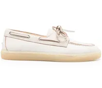 Segelschuhe aus Wildleder - Nude