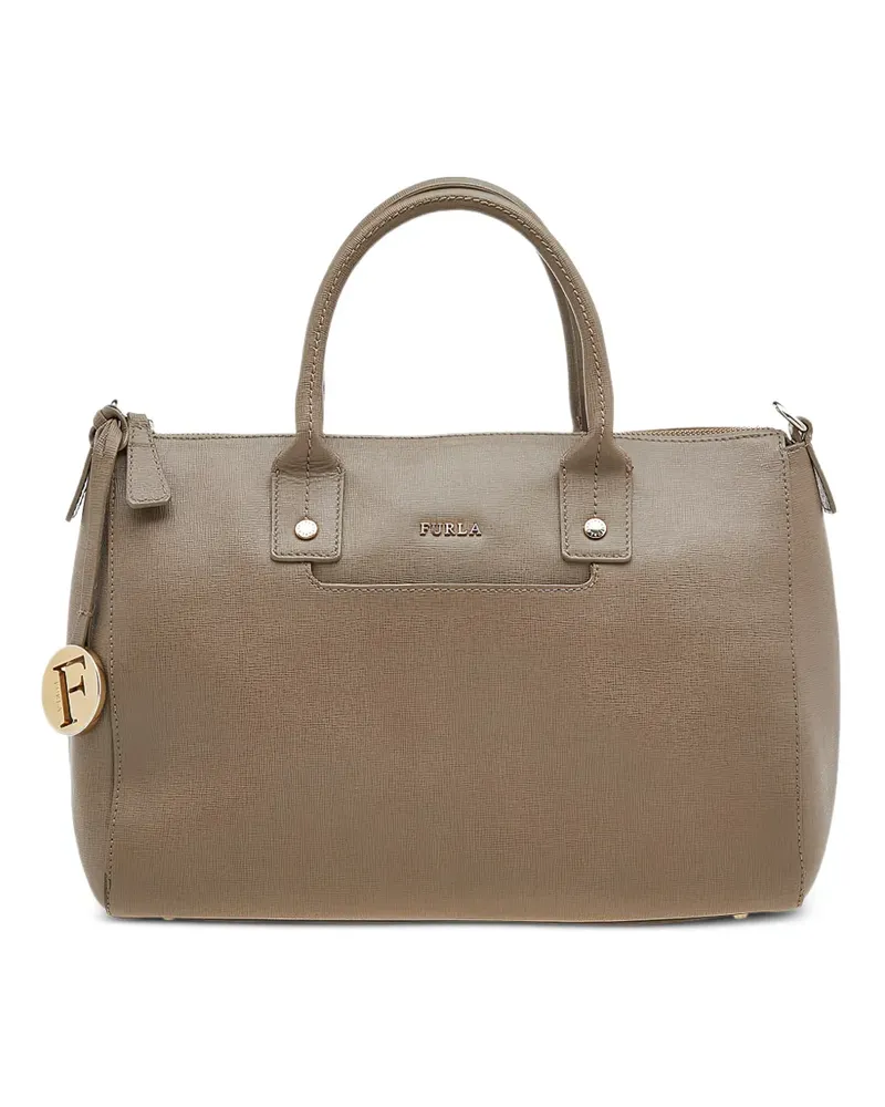 Furla medium Linda logo-charm tote bag - Nude Nude