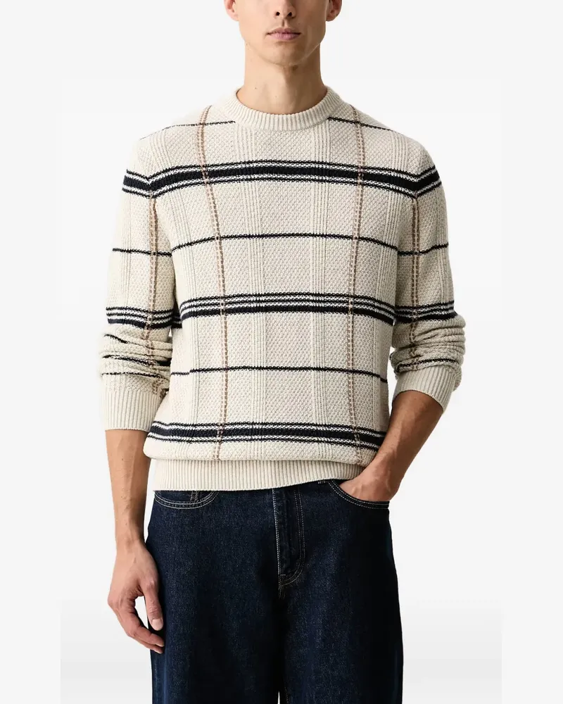 Barbour Fasey check-pattern sweater - Nude Nude