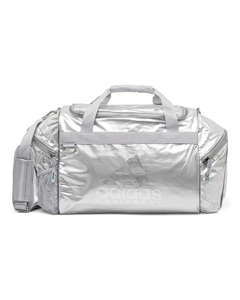 adidas zip-fastening metallic-effect holdall - Silber Silber