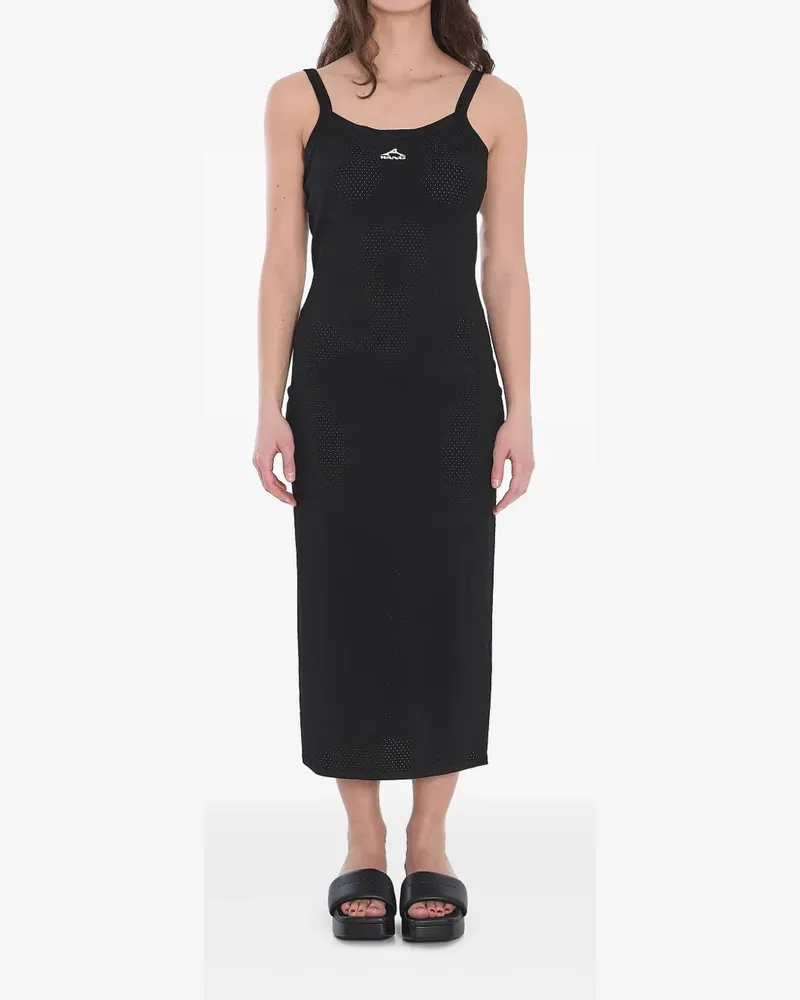 Alexander Wang Camisole-Kleid aus Mesh mit 3D-Logo - Schwarz Schwarz