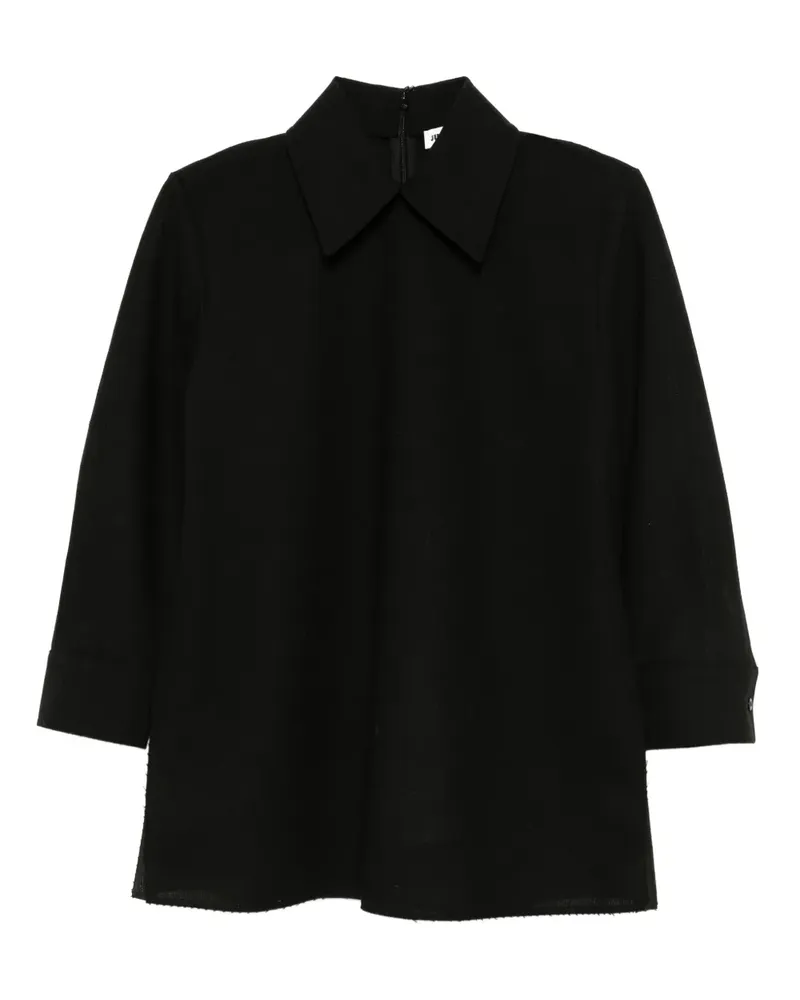 Jil Sander Oberteil mit Kragen - Schwarz Schwarz