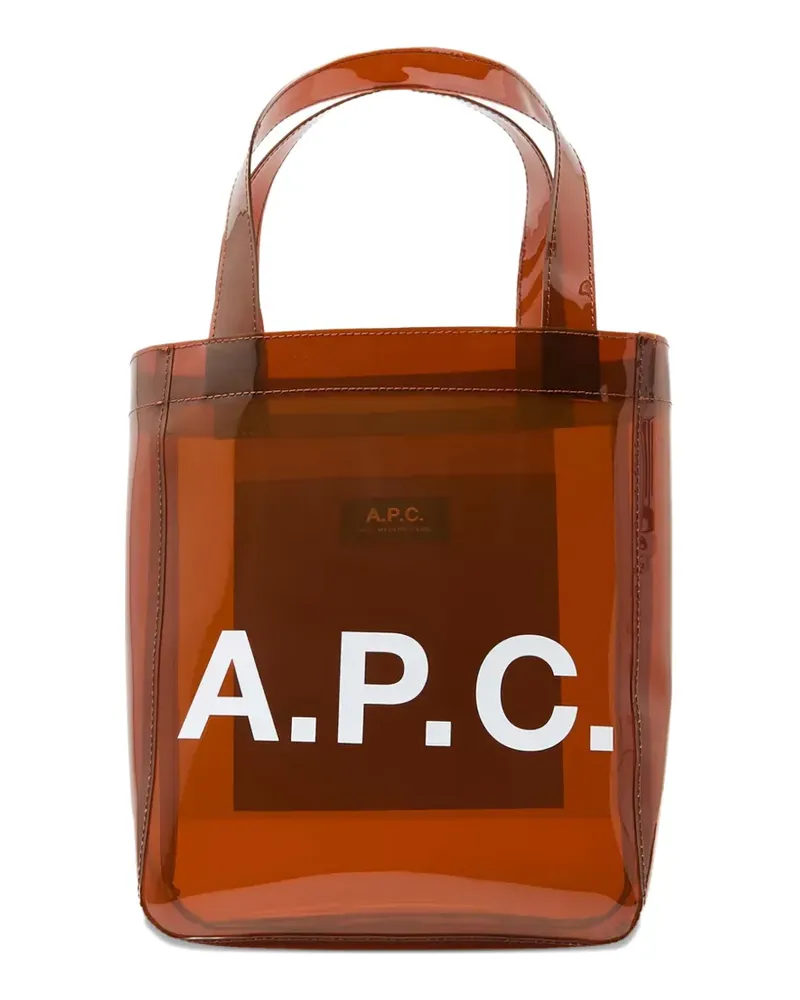 A.P.C. small Lou logo tote bag - Braun Braun