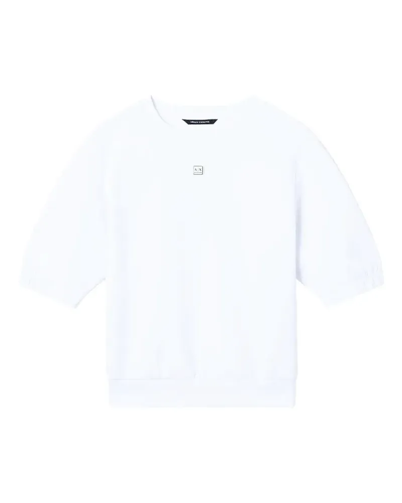 Armani Exchange logo-patch sweatshirt - Weiß Weiß