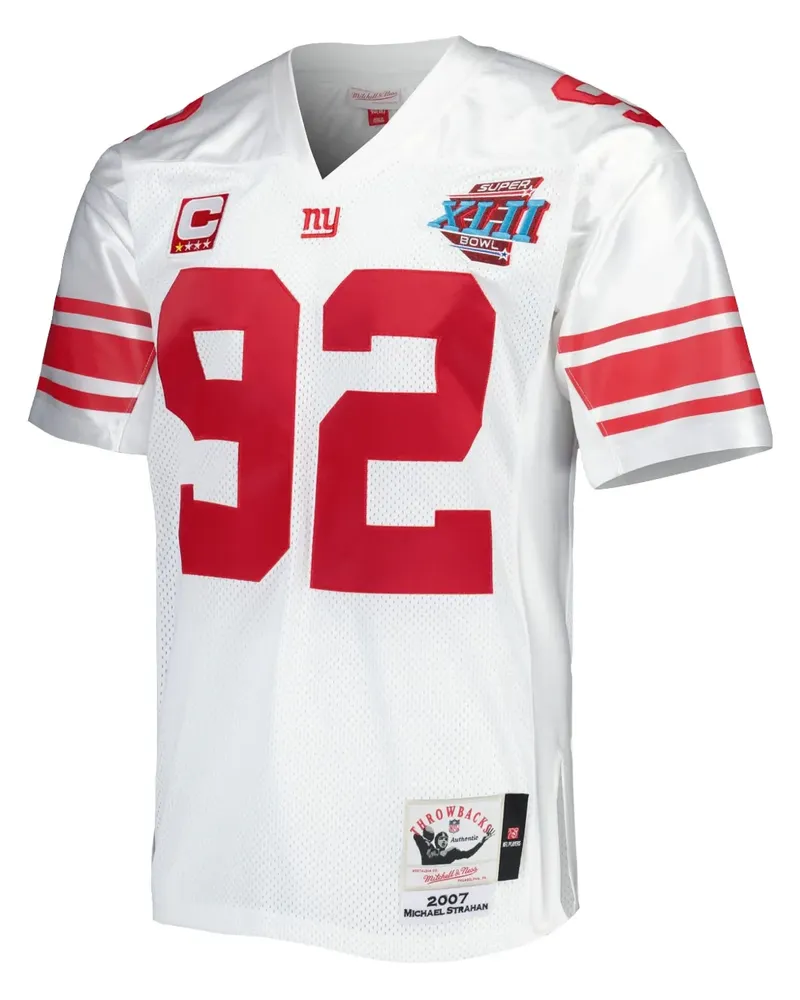 Mitchell & Ness 2007 Michael Strahan New York Giants Super Bowl XLII Authentic Jersey - Weiß Weiß