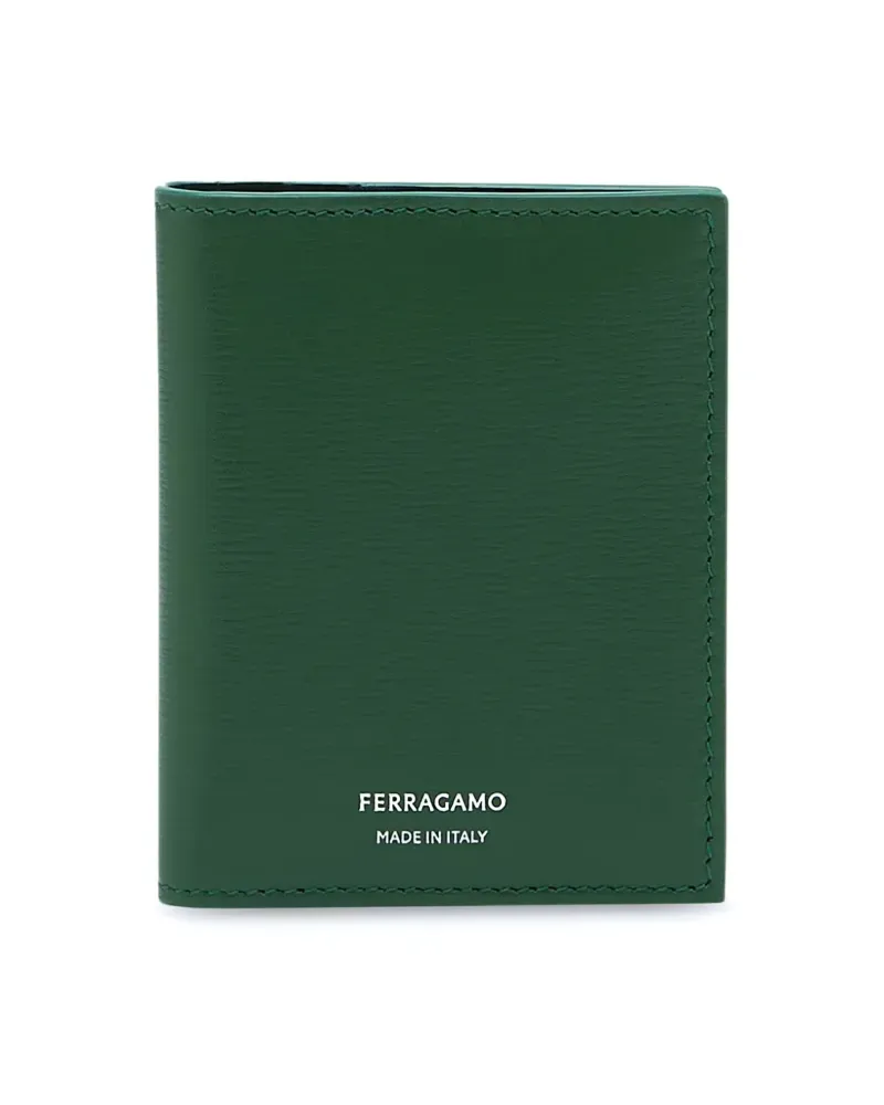 Ferragamo Kartenetui mit Logo-Stempel - Grün Grün