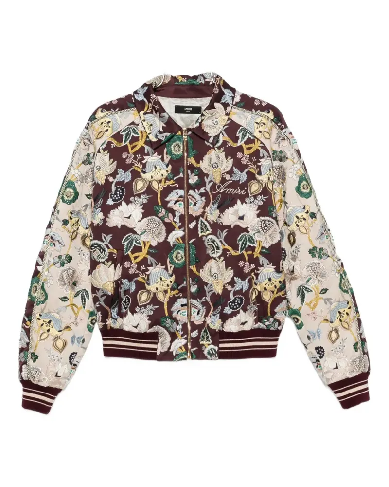 Amiri floral-embroidered bomber jacket - Braun Braun