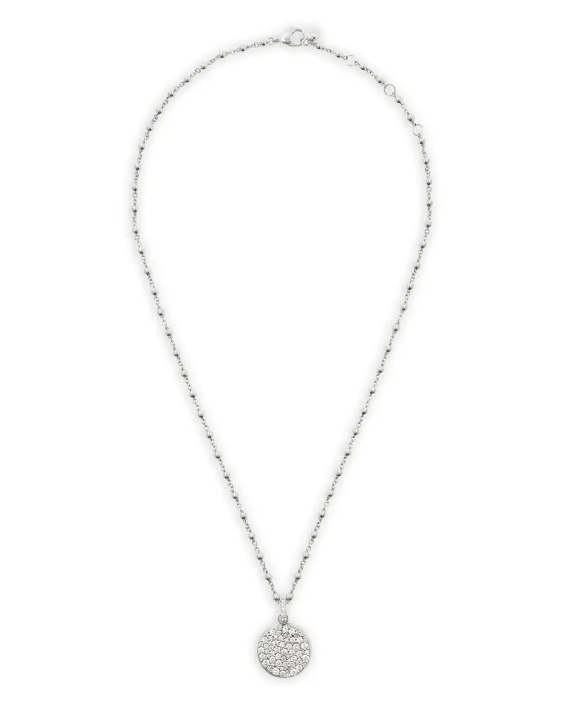 Alinka 18kt Caviar Ball Weißgoldhalskette - Silber Silber