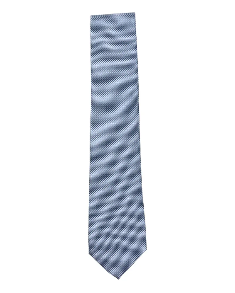 Brioni Geometrisch gemusterte Krawatte - Blau Blau