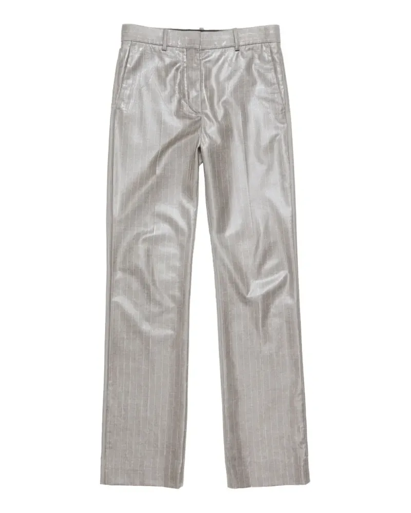 Acne Studios Beschichtete Hose mit Nadelstreifen - Grau Grau