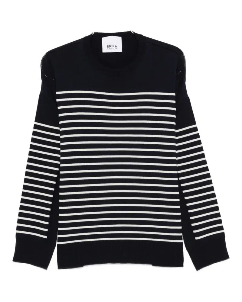 Erika Cavallini Pullover mit Querstreifen - Blau Blau
