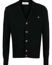 Vivienne Westwood Cardigan mit Orb-Stickerei Schwarz