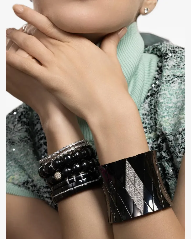 Roberto Demeglio large Diva diamond stretch bracelet - Silber Silber