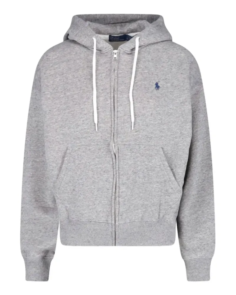 Ralph Lauren logo-embroidered zip-up hoodie - Grau Grau