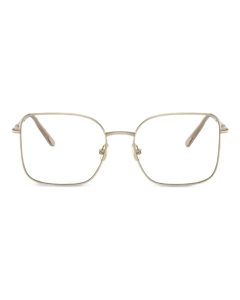 Brunello Cucinelli Eckige Brille aus Titan - Gelb Gelb