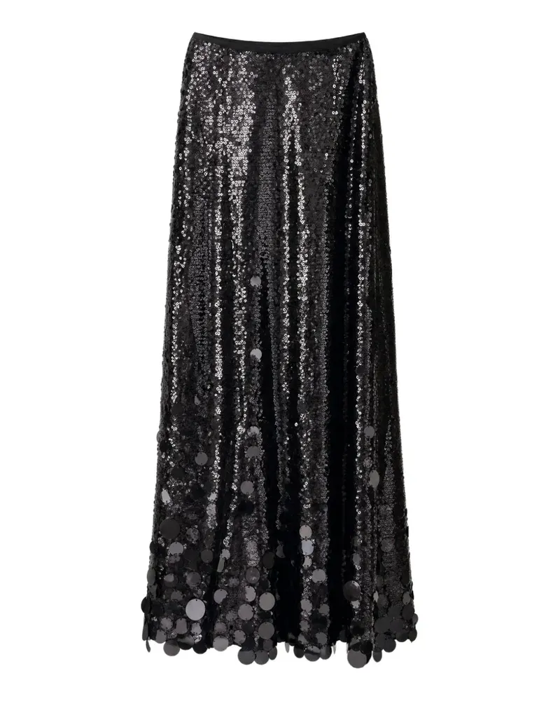 Edward Achour sequined maxi skirt - Schwarz Schwarz
